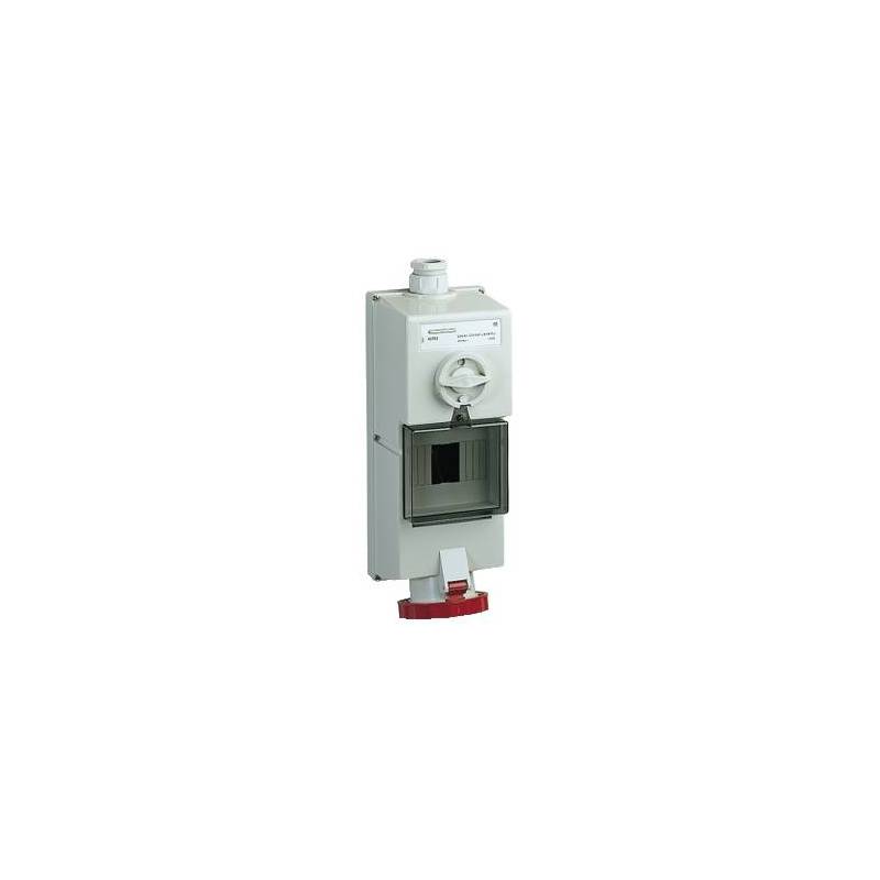 Toma Industrial Mural con interruptor de Bloqueo baja tensión Pratika 63A 4P+T 380V IP65  - 82783