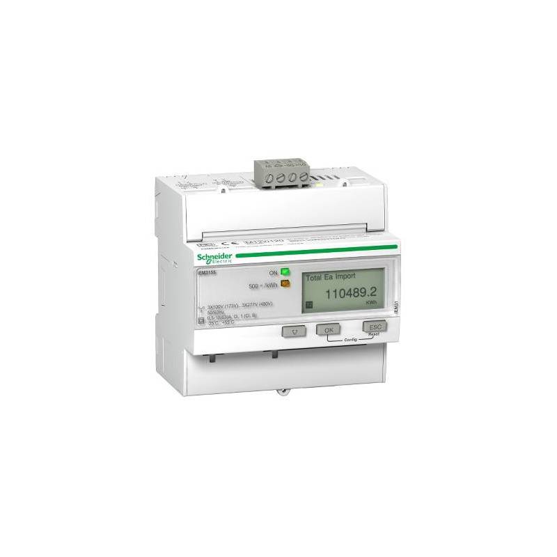 MEDIDOR IEM3155 63A DIN KWH KVARH MODBUS - A9MEM3155