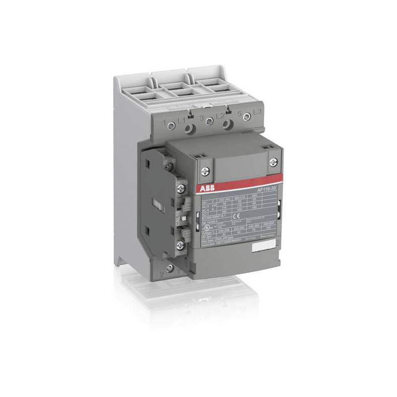 Contactor AF tripolar 116A 400V - 55kW  (AC-3) Bobina 100...250 Vca - Vcc C. Aux 1NA+1NC - 1SFL427001R1311