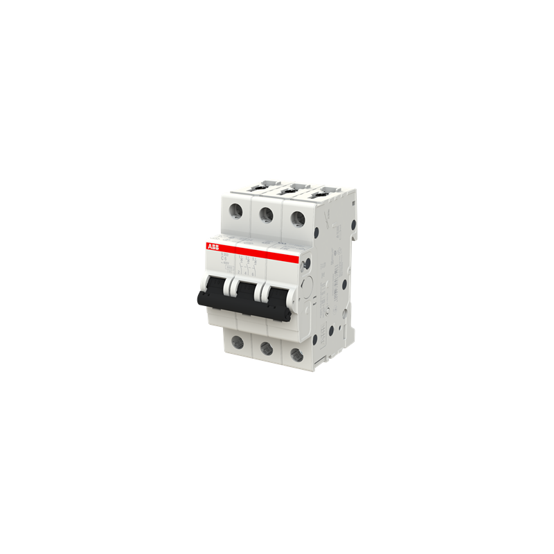 Interruptor termomagnético 3P 6A 6kA Curva C - S203-C6 - 2CDS253001R0064