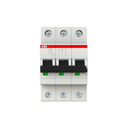 Interruptor termomagnético 3P 10A 6kA Curva C - S203-C10 - 2CDS253001R0104