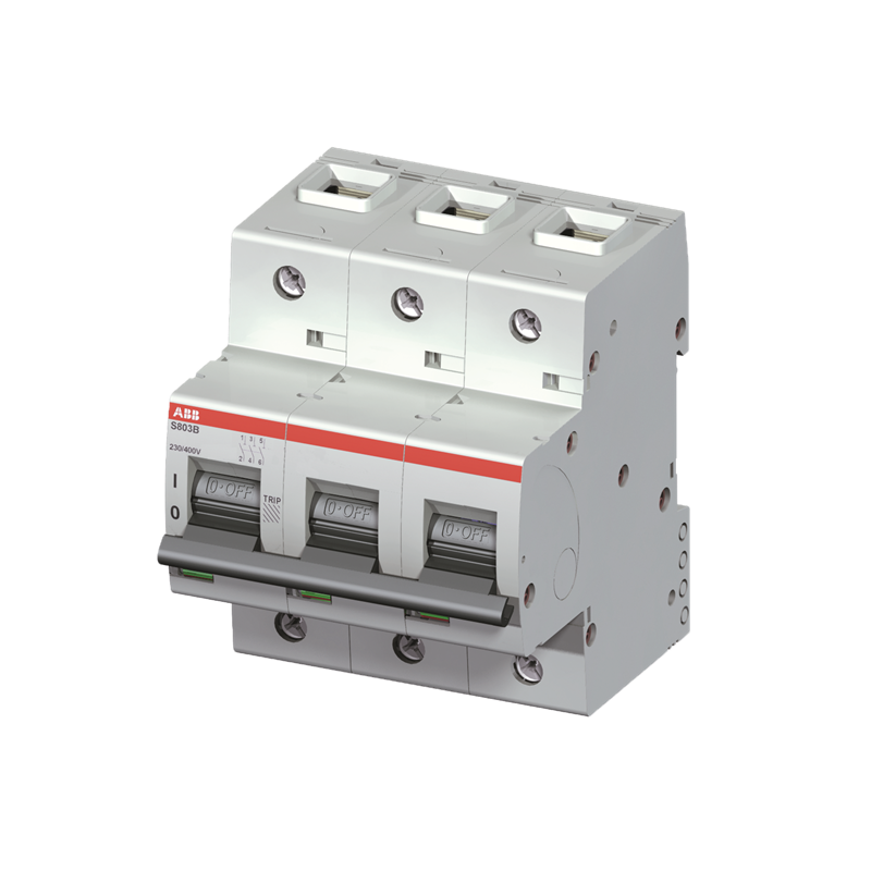 Interruptor termomagnético 3P 125A 16kA Curva C - S803B-C125 - 2CCS813001R0844