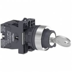 Interruptor selector de llave - Ø22 - 3 posiciones - Stay put - 2NO - XA2EG03