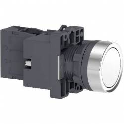 Pulsador luminoso Led 1NA-  blanco - 24VCA/CC - Línea XA2 - XA2EW31B1